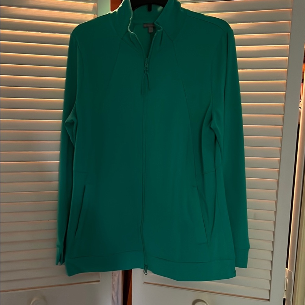 Talbots Green Full-Zip Sweatshirt